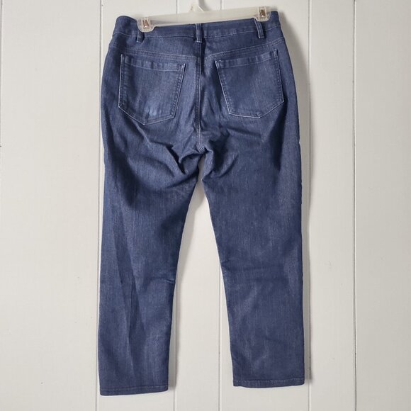 Nygard Dark Wash Capri Denim Pants - Picture 3 of 8